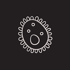 Image showing Bacteria sketch icon.