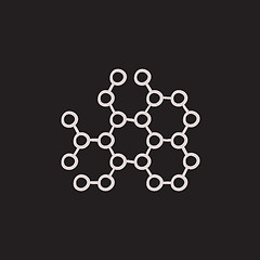 Image showing Molecule sketch icon.