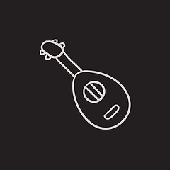 Image showing Mandolin sketch icon.