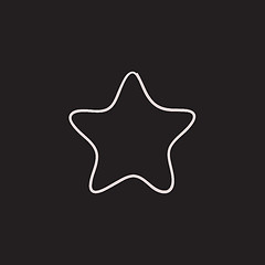 Image showing Rating star sketch icon.