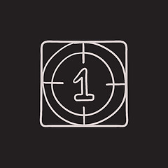 Image showing Countdown sketch icon.