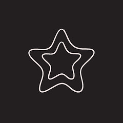 Image showing Rating star sketch icon.