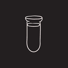 Image showing Test tube sketch icon.