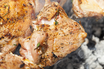 Image showing barbecue pork, close-up