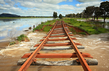 Image showing Power of floodwaters landscape Australia