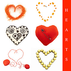 Image showing Heart shapes set