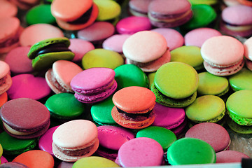 Image showing color macaroons background