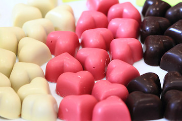 Image showing chocolate hearts background