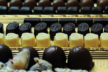 Image showing chocolate bonbons background