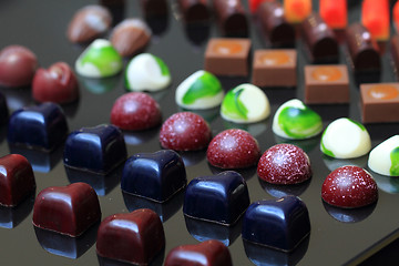 Image showing chocolate bonbons background
