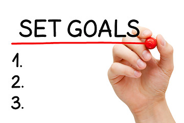 Image showing Set Goals List Concept