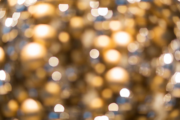 Image showing golden christmas decoration or garland lights