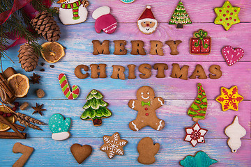 Image showing Gingerbreads for new years and christmas