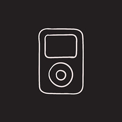 Image showing MP3 player sketch icon.