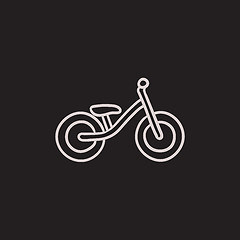 Image showing Child bike sketch icon.