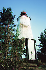 Image showing Old Ruined Wooden Lighthouse