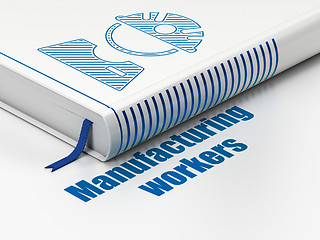 Image showing Manufacuring concept: book Factory Worker, Manufacturing Workers on white background