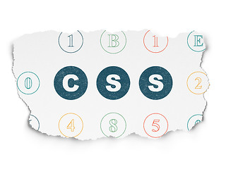 Image showing Software concept: Css on Torn Paper background