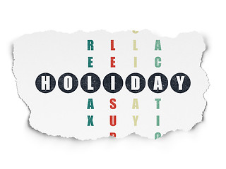 Image showing Tourism concept: Holiday in Crossword Puzzle