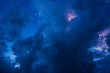 Image showing  dark clouds before a thunder-storm