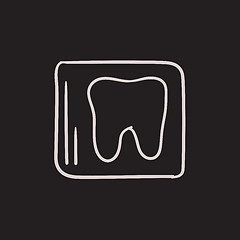 Image showing X-ray of tooth sketch icon.