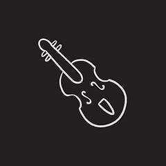 Image showing Cello sketch icon.