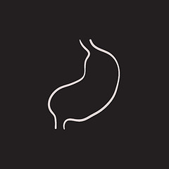 Image showing Stomach sketch icon.