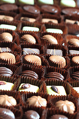 Image showing chocolate bonbons background