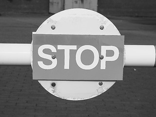 Image showing Red stop sign