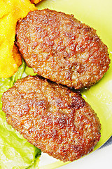 Image showing Two cutlets