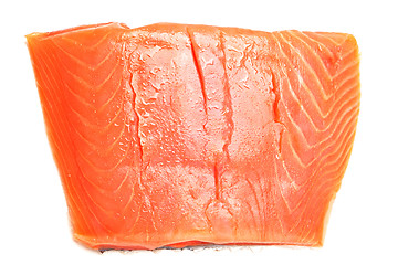 Image showing Salmon fillet on white