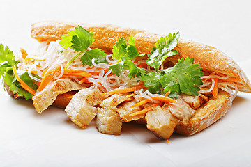 Image showing Banh mi with pork