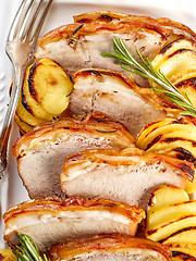 Image showing roasted pork slices