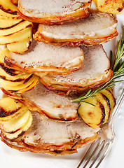 Image showing roasted pork slices