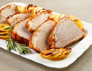 Image showing roasted pork slices