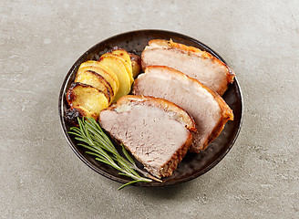 Image showing roasted pork slices