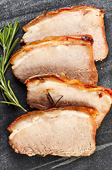 Image showing roasted pork slices