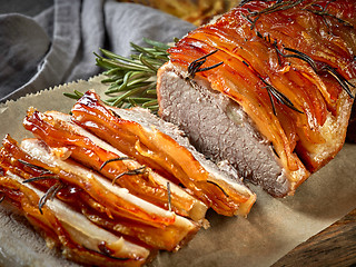 Image showing roasted pork slices