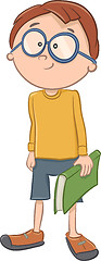 Image showing boy character with book