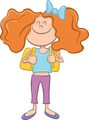 Image showing school girl or teen cartoon