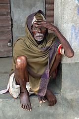 Image showing Portrait of a day laborer in Bosonti, West Bengal, India