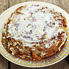 Image showing Liver pie on plate