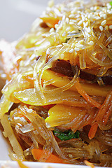 Image showing Glass noodles appetizer closeup