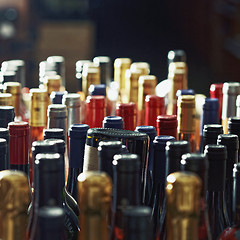 Image showing Wine bottles