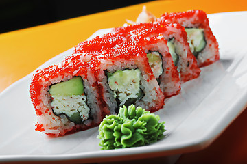 Image showing California roll closeup