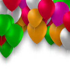 Image showing Birthday Background with Colorful Balloons for Your Party 