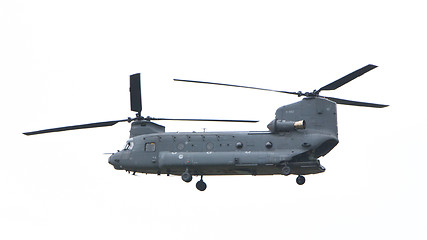 Image showing LEEUWARDEN, NETHERLANDS - JUNI 11 2016: Chinook CH-47 military h