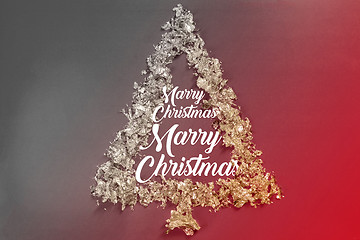 Image showing Creative design of christmas background with fir tree