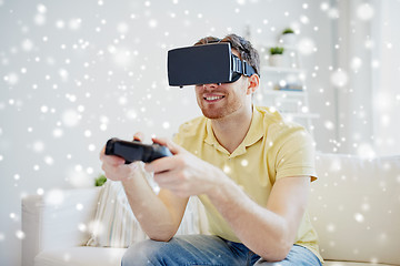 Image showing man in virtual reality headset with controller