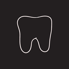 Image showing Tooth sketch icon.